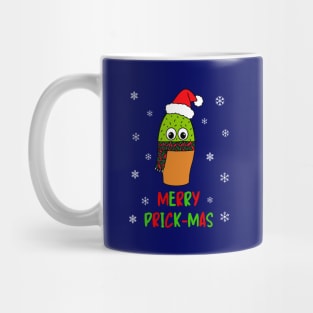 Merry Prick Mas - Cute Cactus With Christmas Scarf Mug